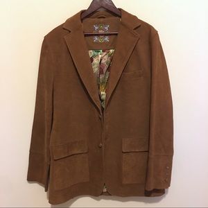Robert Graham Brown Suede Silk Lined Sportcoat